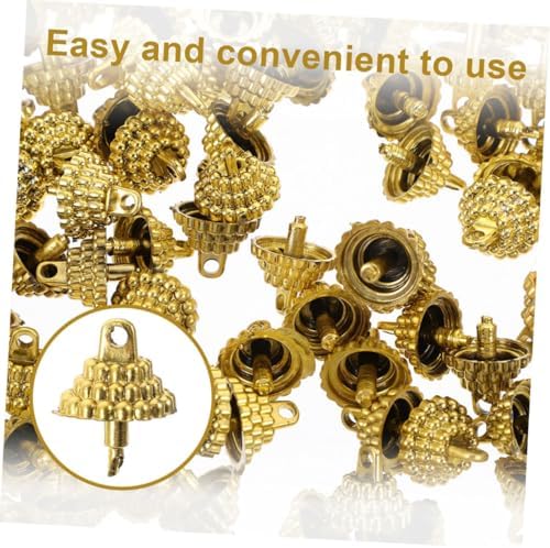ORFOFE 100pcs Round Christmas Ornament Caps Plastic Hangers for Christmas Tree and Craft Decorations Easy to Install Xmas Ornament Caps for Festive Celebrations