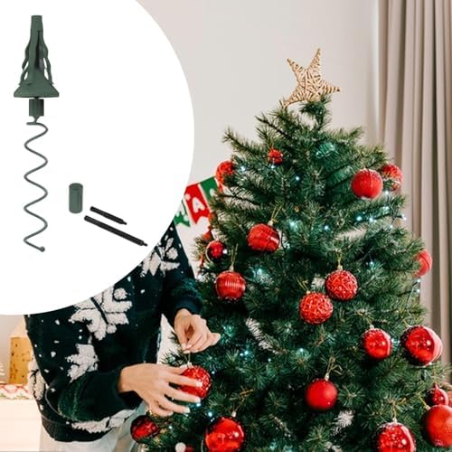 harayaa Xmas Holder Universal Twist on Adjustable Stabilizer Iron Support Rod Ornament Stand Suitable for Home Decor, Green