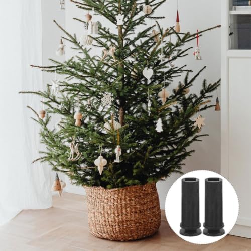 CRAFTHROU 10pcs Black Plastic Christmas Tree Stand for Artificial Trees