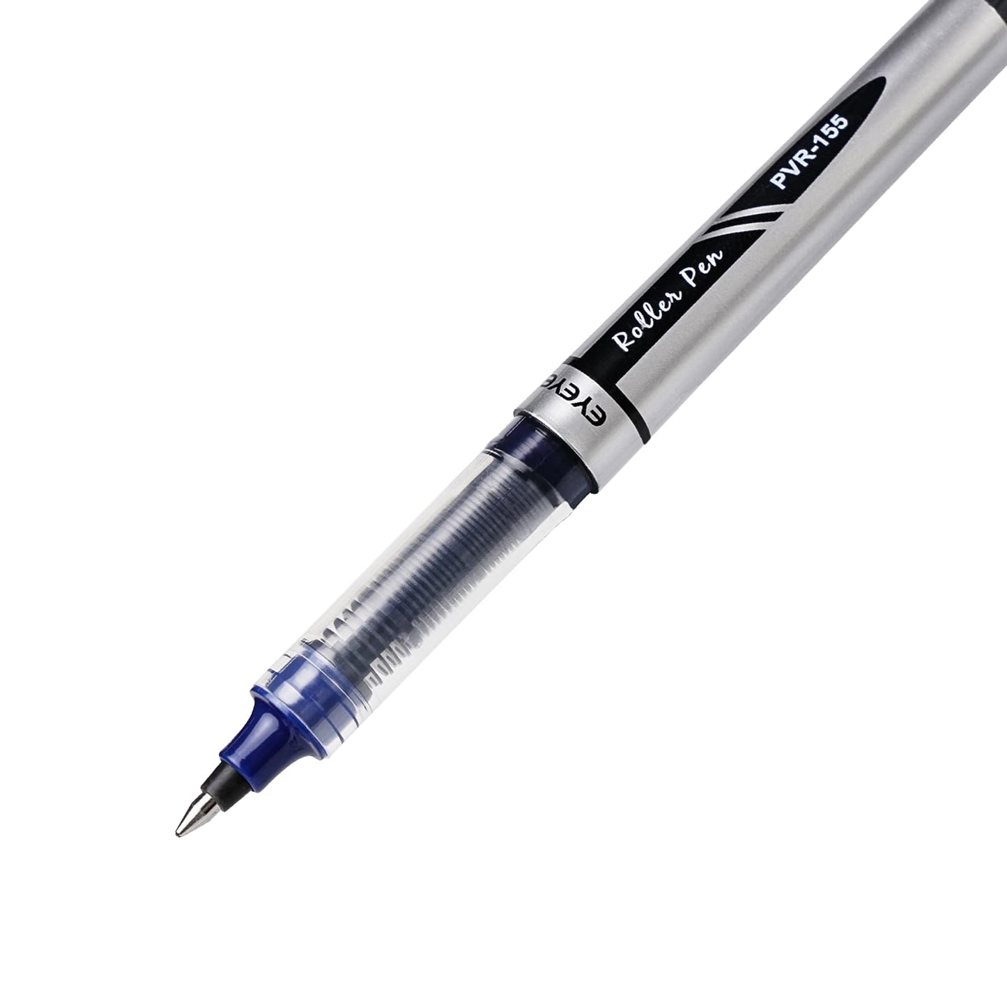 EYEYE 0.7mm Liquid Ink Blue Pens Roller Ball, 50 Pack Rollerball Pen Medium Point Quick Dry, Blue Ink Pens Fine Point Smooth Writing Pens for Journaling, Note Taking, Office and School Supplies