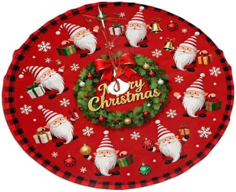 Xmas Gnomes Box Christmas Tree Skirts 36", Xmas Tree Cloth Mats Trees Skirts for Decor Gift, Home Decoration