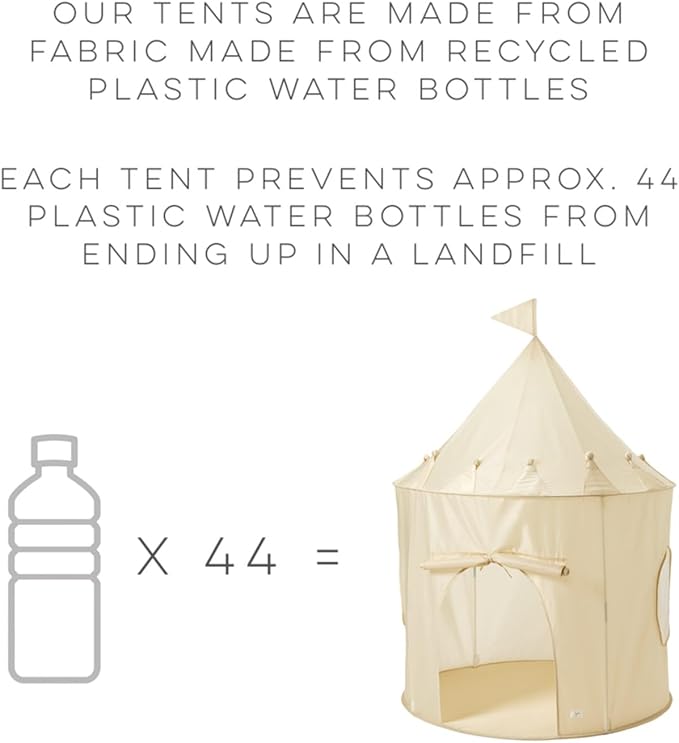 3 Sprouts Kids Play Tent - Sustainable Recycled Fabric – Fun Spacious Childs Playhouse for Indoor Games for Boys & Girls - Durable Fort Pop Up House for Toddlers & Children Age 3-10 - Blue