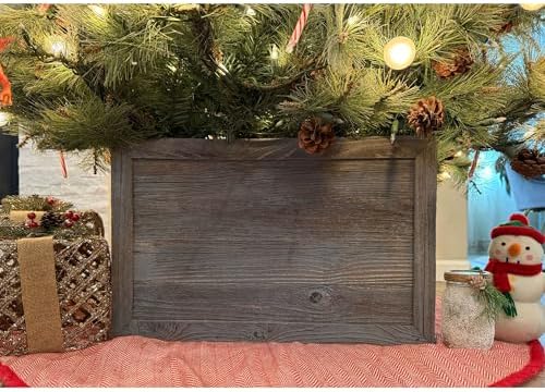 BarnwoodUSA Christmas Tree Collar Box, Reclaimed Wood, Rustic Skirt Replace