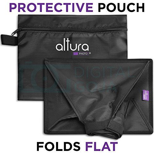 Flash Diffuser Light Softbox 9x7” by Altura Photo (Universal, Collapsible with Storage Pouch) for Canon, Yongnuo and Nikon Speedlight - size: 9x7"