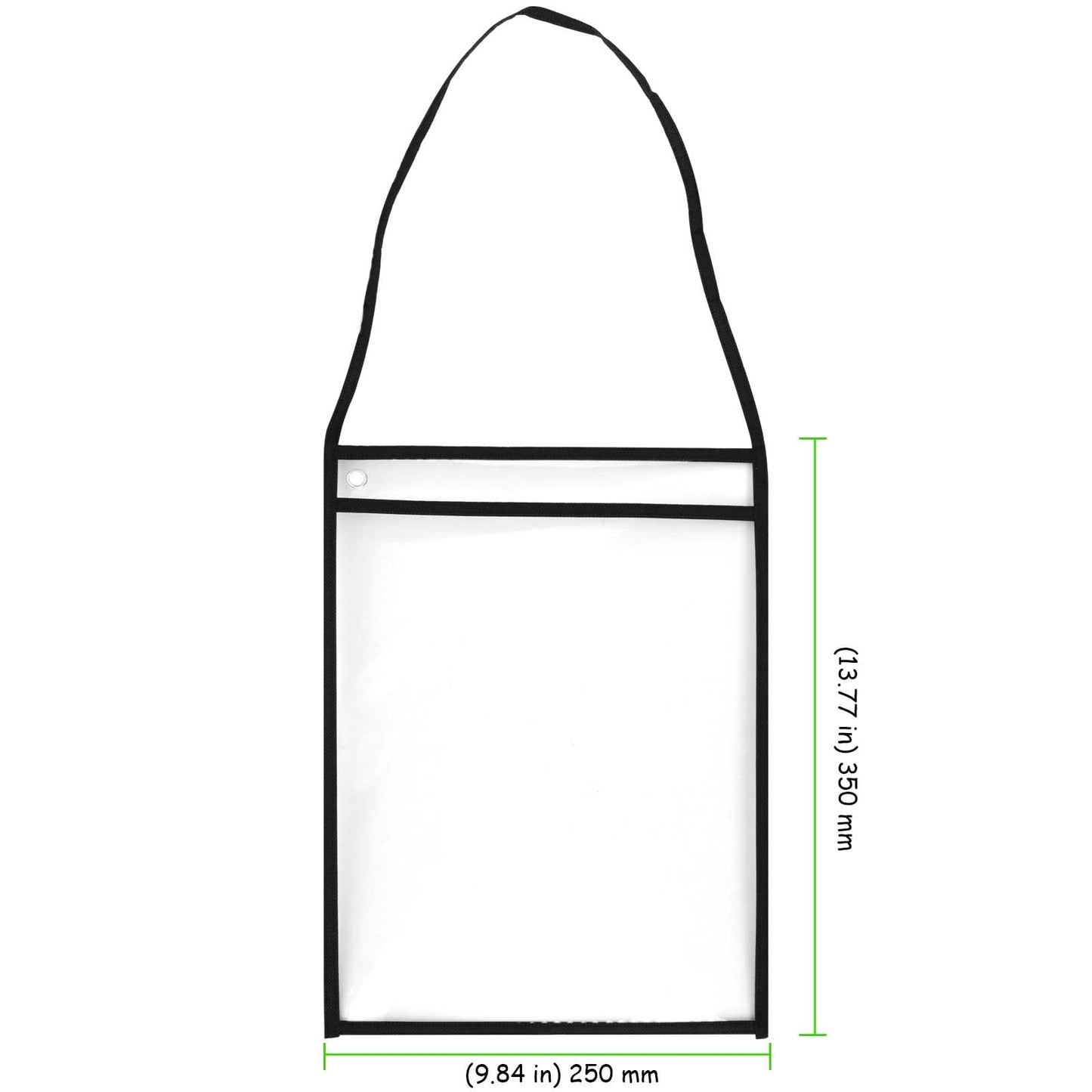 TAICHEUT 50 Pack 14 x 10 Inch Job Ticket Holders Work Order Holder, Shop Ticket Holders with Strap Hanging Sleeve for Paper, Files and Documents, Both Sides Clear