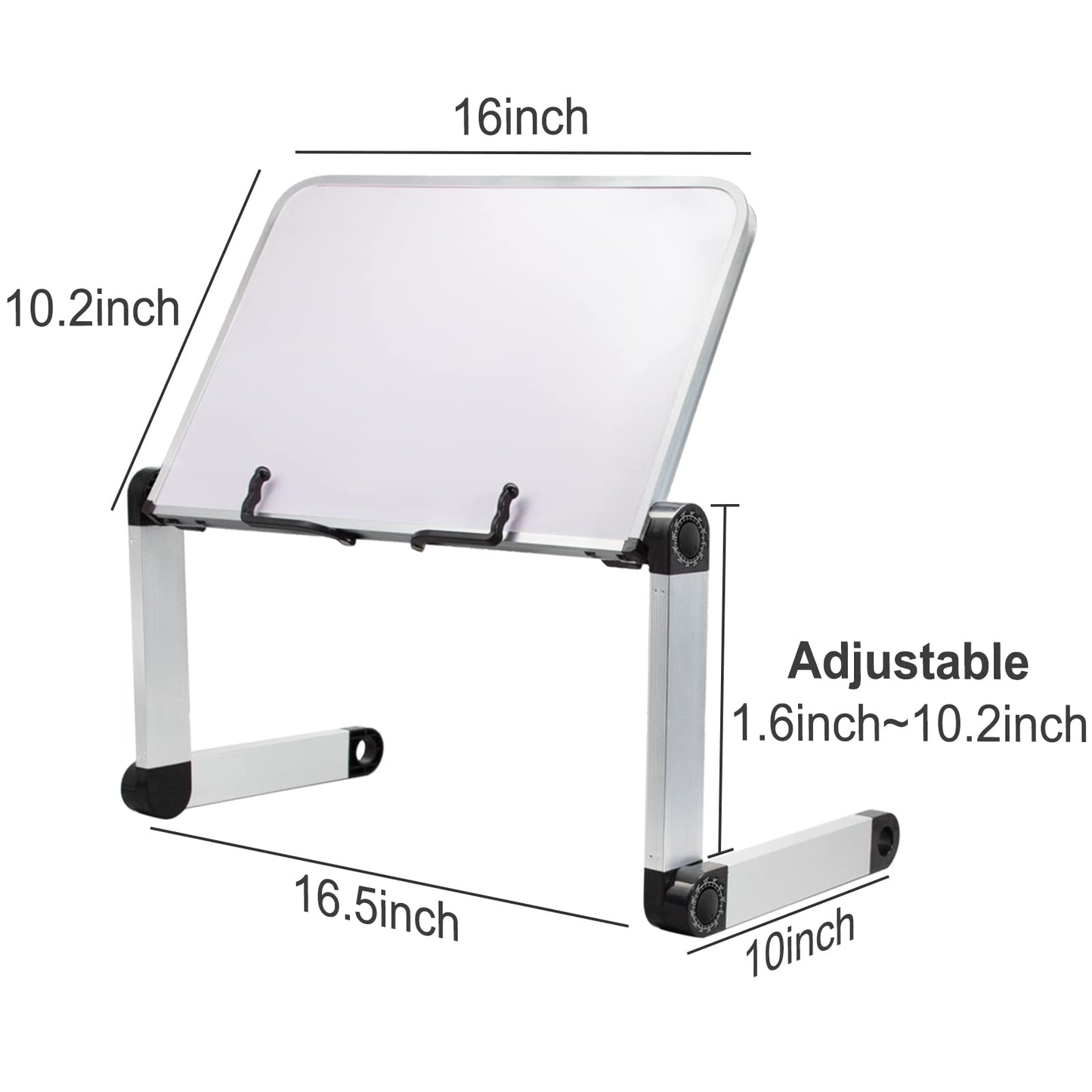 Extra Large Adjustable Book Stand for Bed and Sofa - Multifunctional Laptop Holder With Page Clips, Ergonomic Multi-Height Angles, Portable for Heavy Textbooks and Cooking