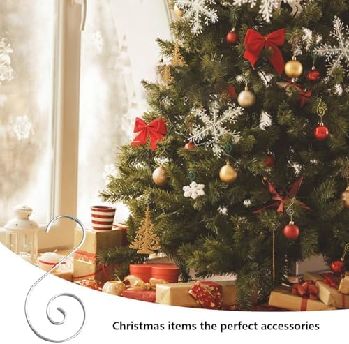 Star/S Shaped Ornament Hooks - Versatile 20-Count Pack for Holiday Decorating | Crafted from Steel Wire | Easy to Bend for Custom Angles | Reliable Hangers for Door, Wall, and Festive Party