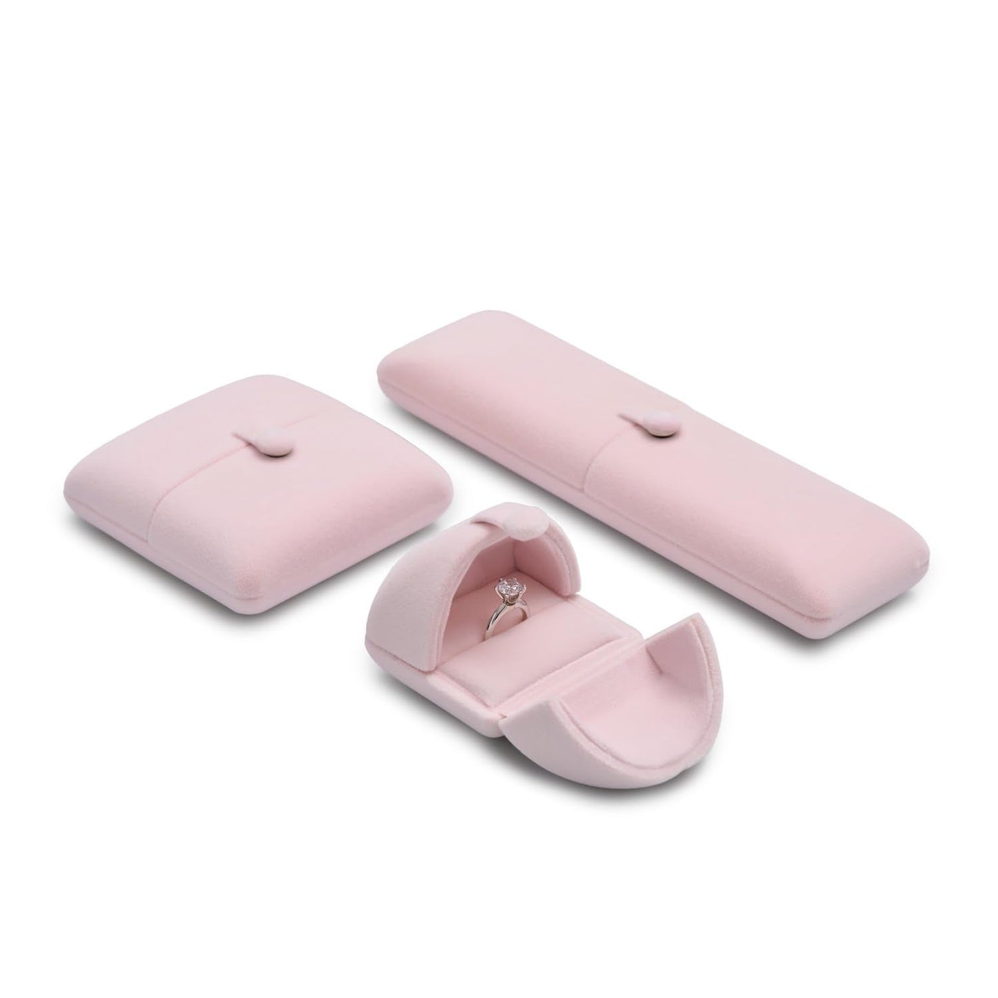 Oirlv Pink Velvet Bangle Gift Box Bracelet Storage Case Jewelry Gift Boxes