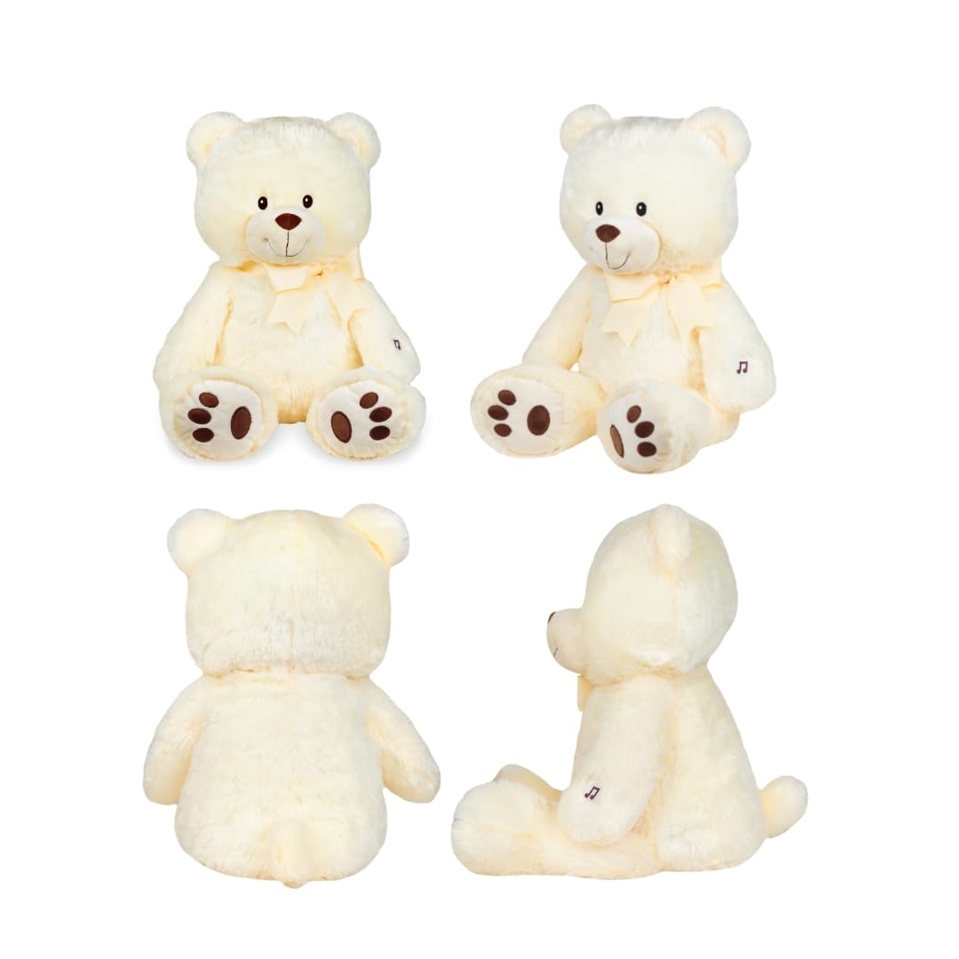 Cuddle Barn - Nite Brite Pals Cuddles the Cub | Large Glowing Musical Extra Soft Teddy Bear, LED Nightlight Changes Colors, Plays Brahm's Lullaby - Plush Bedtime Soother for Kids - 14 inches