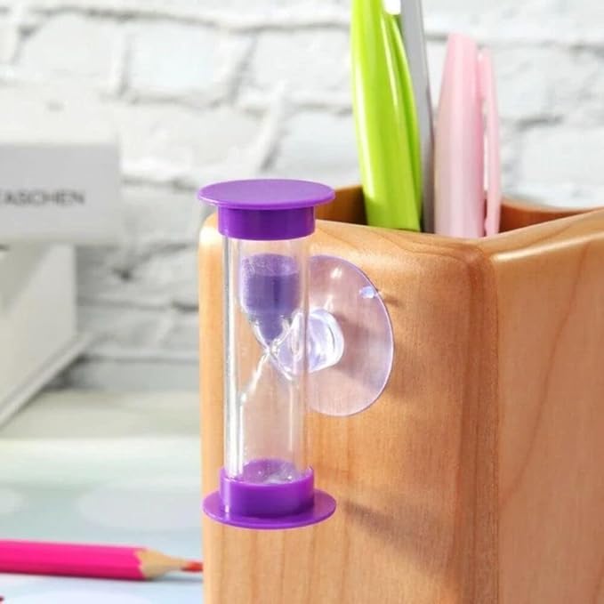 2Pcs Blue Toothbrush Timer for 2mins Sand Clock Timer 2 Minute Sand Timer, Plastic Suction Cup Hourglass Sandglass Desktop Ornament Party Favors