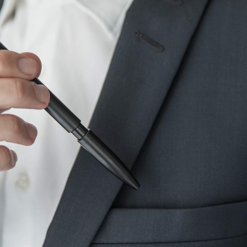 stilform - Ballpoint Pen - Precision Milled Aluminum with Magnetic Closure Mechanism and Superior Schmidt Refill - Award Winning Design (Warp Black)