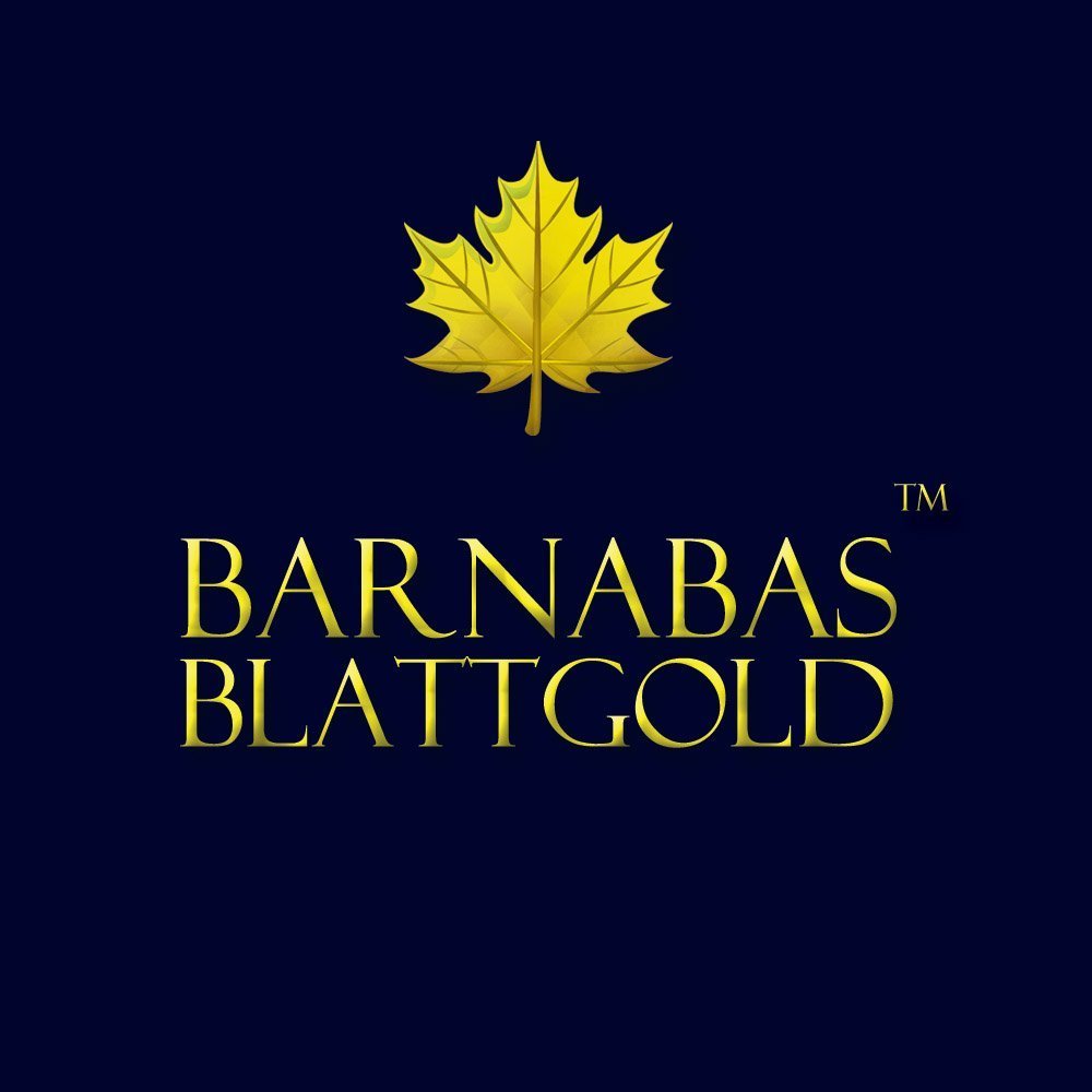 Barnabas Blattgold Variegated Gold Leaf, Color Blue [25 Sheets, 5.5 inch], Metal Foil Leaf for Painting, Arts and Crafts