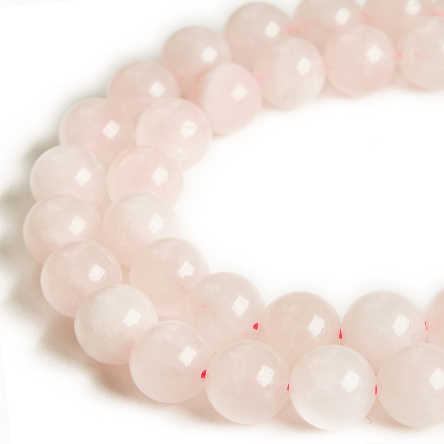 35pcs 10mm Natural Rose Quartz Beads Gemstone Beads Round Loose Beads for Jewelry Making