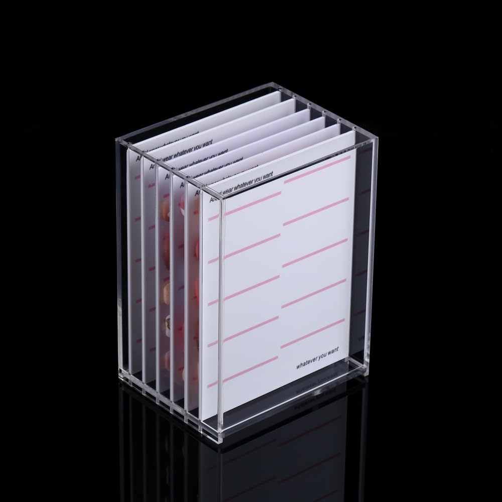 LIXIMMAZN 6 Layers Acrylic Nail Storage Organizer, Cosmetic Makeup Container Box, Clear Case Cabinet Display Used for Nail Storage and Nail Salons (6 Layers)
