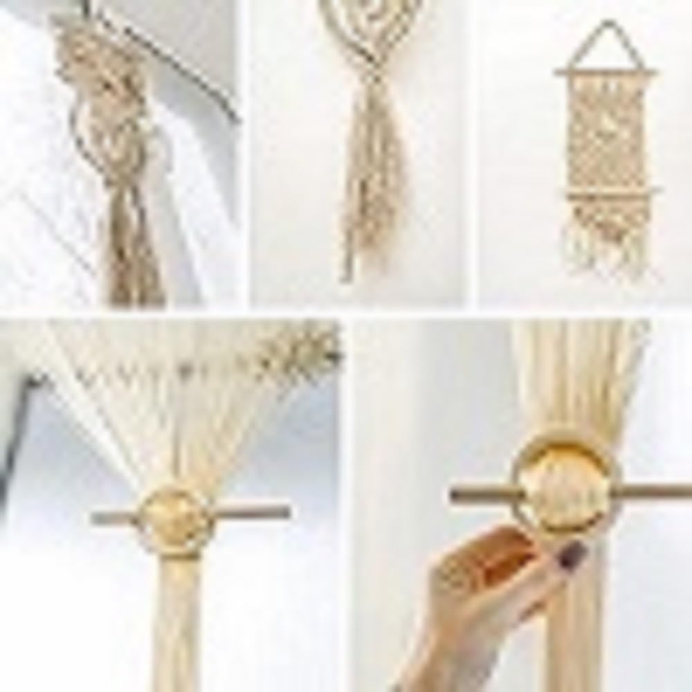 Macrame Kit for Beginners 227pcs – Macrame Wall Hanging Kit & Plant Hanger Kit, 225Y 3mm Cotton Cord, Wooden Beads Dowels Rings, DIY Craft Kit for Adults, Macrame Starter Kit Supplies
