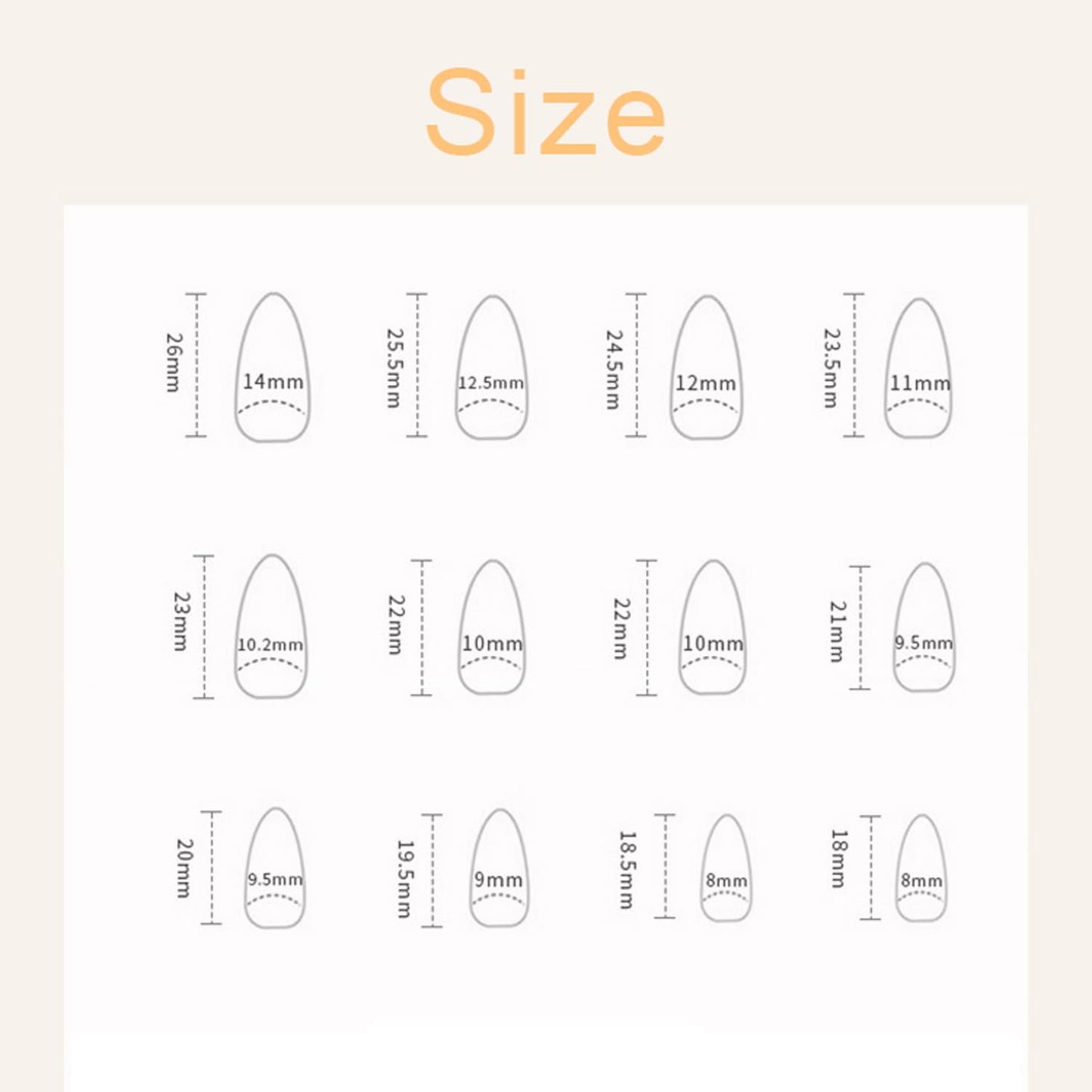 Tyuimhx 24Pcs Medium Almond Press on Nails Nude Fake Nail With Leaf Designs Glitter False Nails Glossy Full Cover Stick on Nails Acrylic Reusable Artificial Glue on Nail for Women