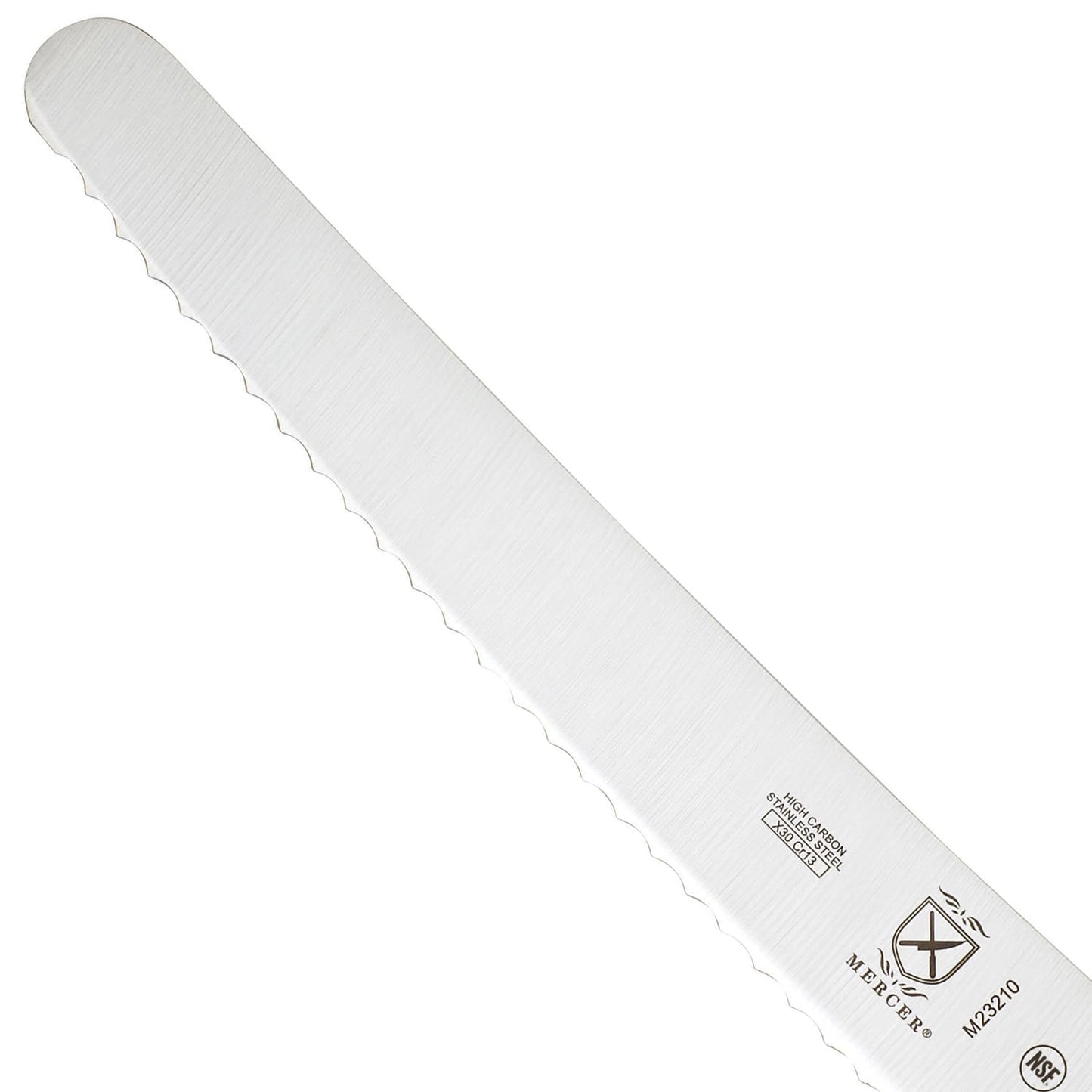 Mercer Culinary M23210 Millennia Black Handle, 10-Inch Wide Wavy Edge, Bread Knife