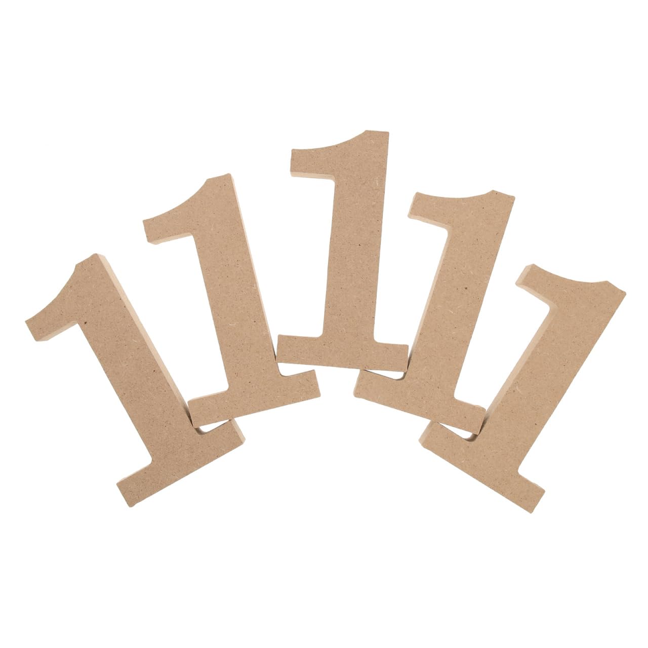COHEALI 5Pcs Paper Mache Number 1 for 1st Birthday Party Decor | 4-Inch Unfinished Number One for DIY Crafts, Table Centerpiece, Nursery Decor and Home Address Sign
