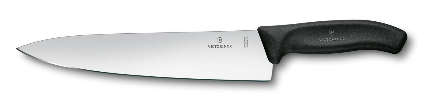 Victorinox Chef Knife 8 Inch - Swiss Classic Straight Edge Chef’s Knife, Kitchen Knife with Stainless Steel Blade, Ergonomic Non-Slip Handle, Dishwasher Safe, Blac