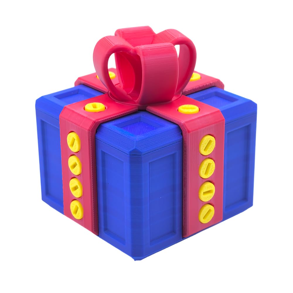 sofarefinish 3.14" Width Annoying Gift Box, Prank Screw Box, 3D Printed, Hilarious Money Card Container, Set of 3