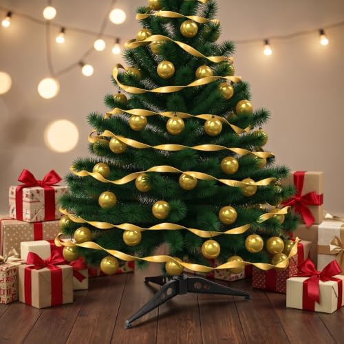 SOLUSTRE Black Compact Plastic Christmas Tree Stand for Artificial Trees - Detachable Base for Home Use