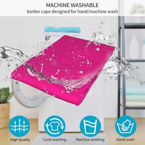 Custom Barber Cape Unisex Salon Hair Cutting Capes Add Your Image Logo Haircut Kit Personalized Stylist Tool - color: Deep Pink