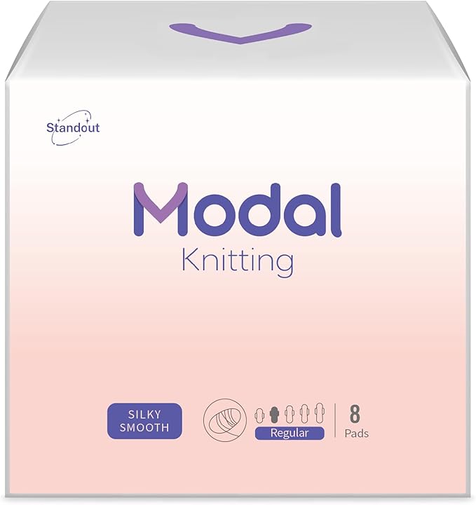Pads for Women - Regular Thin Daily Period Pad with Wings - Breathable & Unscented Feminine Care Sanitary Pad - 8 Count
