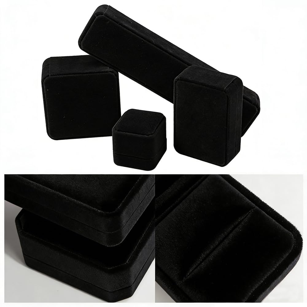 LUOLIPEYA 10 Pack Velvet Jewelry Gift Boxes for Bracelet Necklace Pendant Ring Earring Display Case Jewelry Box Storage Organizer Holder for Wedding