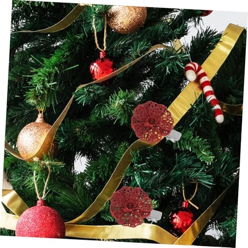 100pcs Christmas Flower Decoration Clips Versatile Alligator Clamps for Wreaths Tree Ornaments Crafts Lightweight Clips for DIY Holiday Decor