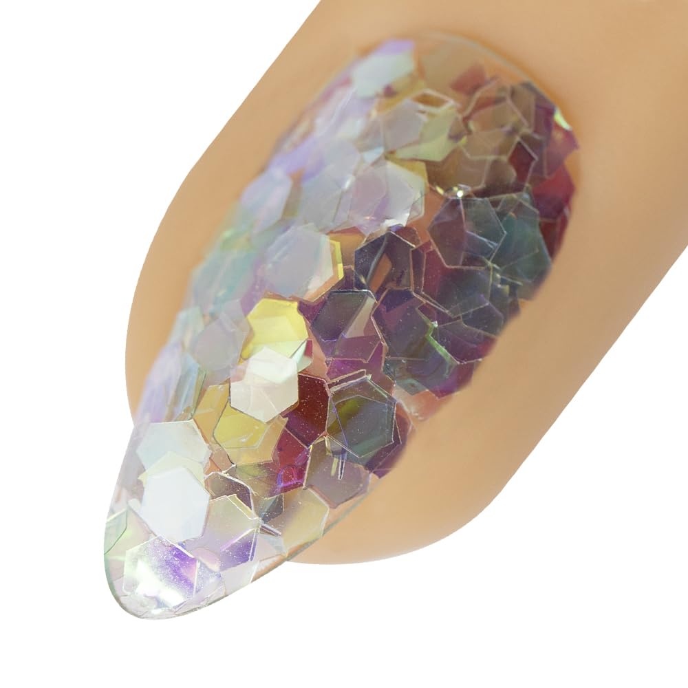 Young Nails Art Glitters - Premium Loose Nail Glitter Powder for Acrylic Nails & Gel Nails, Nail Sequins, Nail Sparkles, Nail Art Powder, Fine & Chunky Glitter, Durable, Self Soother, 1 oz