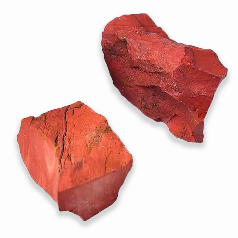 2PCS Natural Raw Stone Healing Crystals Bulk Healing Gemstones for Reiki Tumbling Fountain Rocks Meditation Garden Home Decor (Red Jasper)