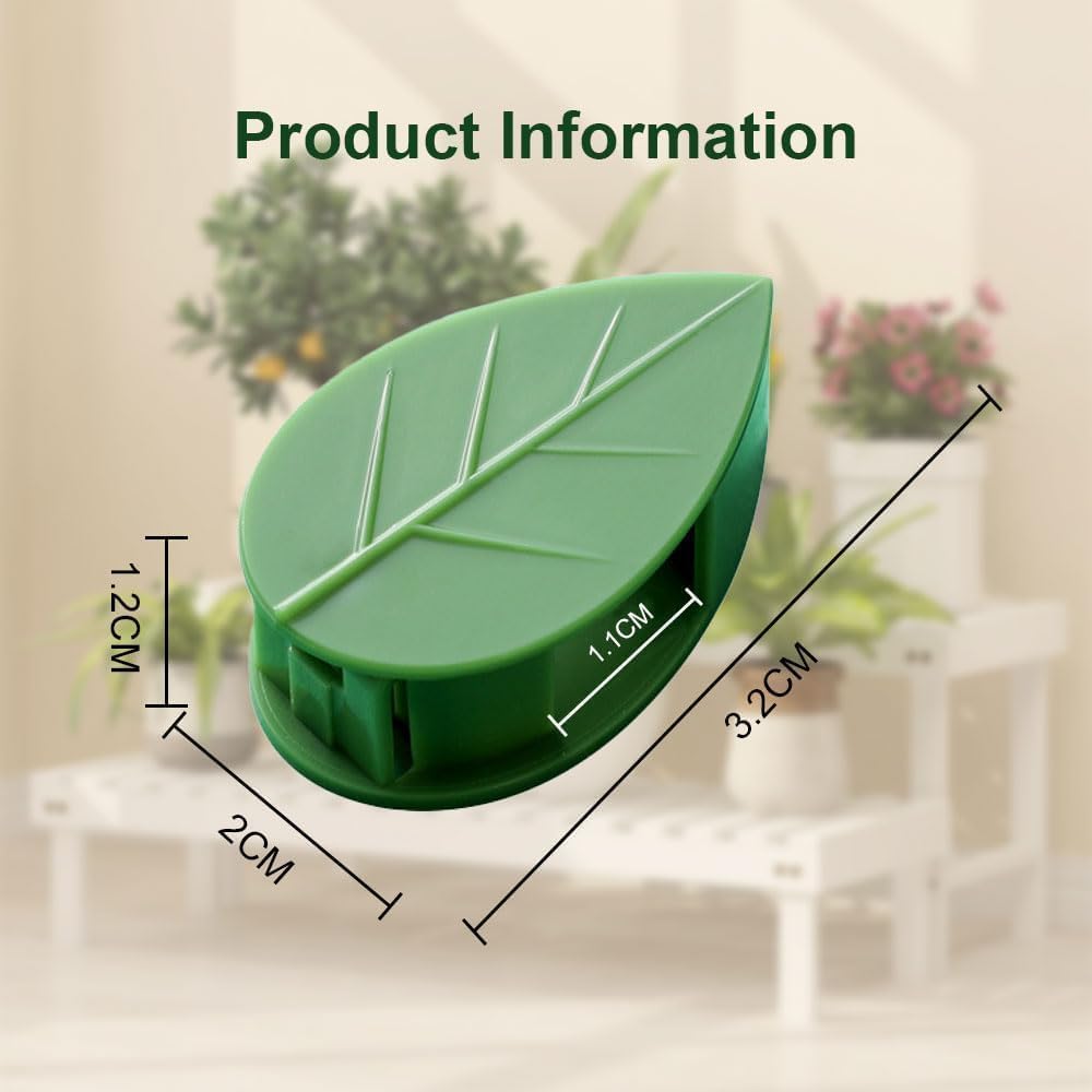 Plant Climbing Wall Fixture Clips, 2026 New Butterfly Leaf Shape Wall Plant Support Hook, Invisible Plant Support Clips Vine Traction Holders for Climbing Plants Indoor Outdoor (100 PCS, Leaf)