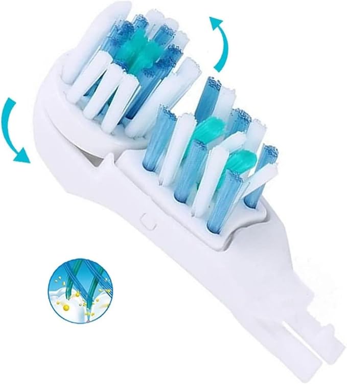 4X Spin Sensitive Toothbrush Dual Clean Cross Replacements Attachments Brush Heads Refill Accessories Compatible with Oral B 4732 3733 4734 Rotating Power Toothbrush Heads & Crisscross Bristles