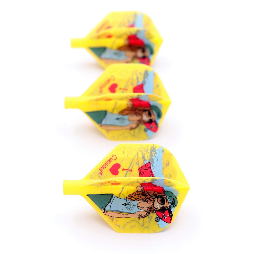 CUESOUL TERO AK4 Yellow Dart Flights Diamond Shape,Set of 3 pcs(CS-AK4+7ZS)