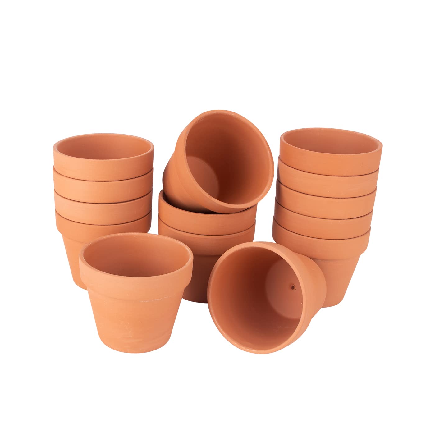 BLQH [26 Pack] 4" Planter Nursery Pots Terracotta Pot Clay Ceramic Pottery Cactus Flower Pots Succulent Plants Garden Pot (4")