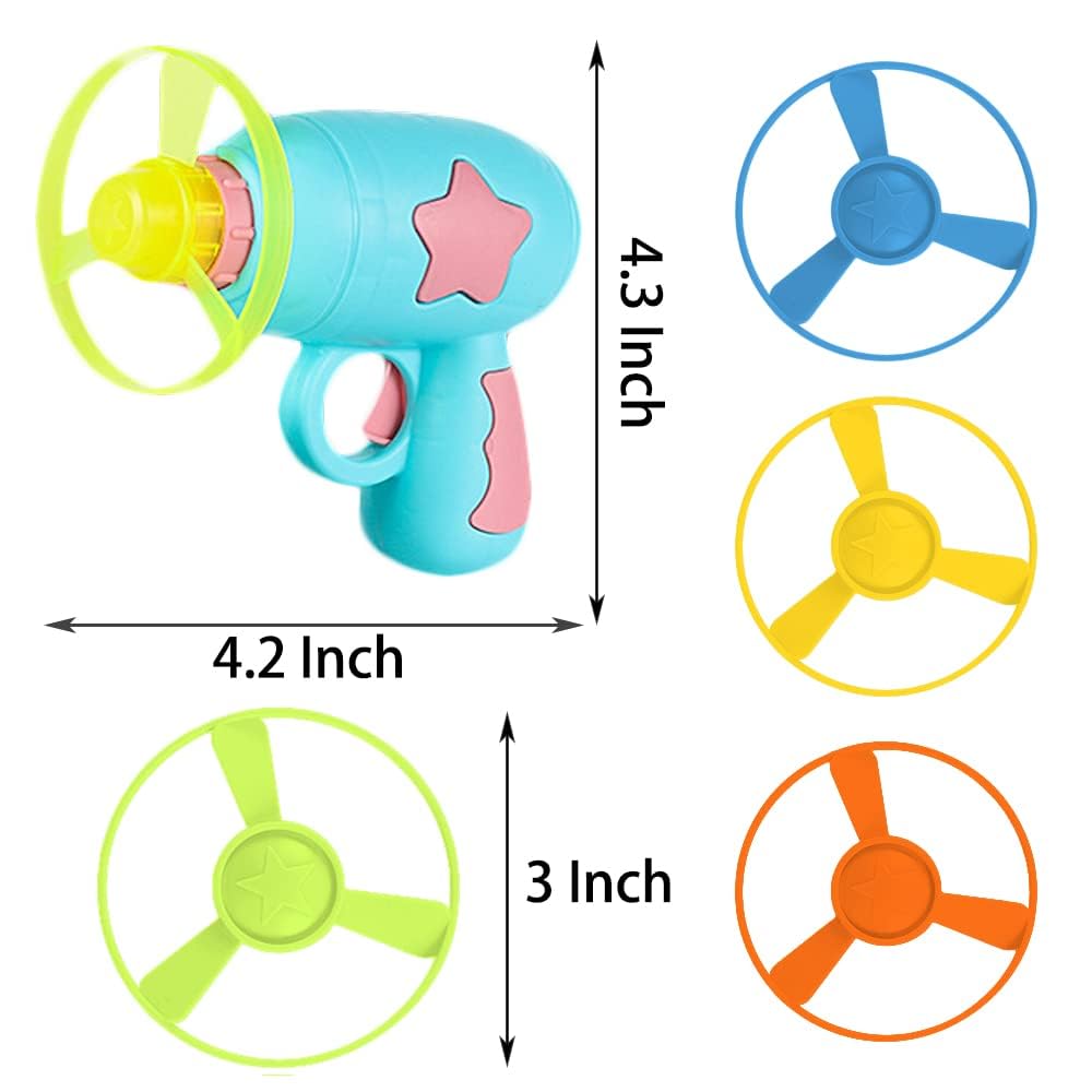 LAPOHI 14 PCS Cat Fetch Toy with Colorful Flying Propellers Set, Cat Playing Tracking Interactive Toys for Kitten Chasing Training Hunting