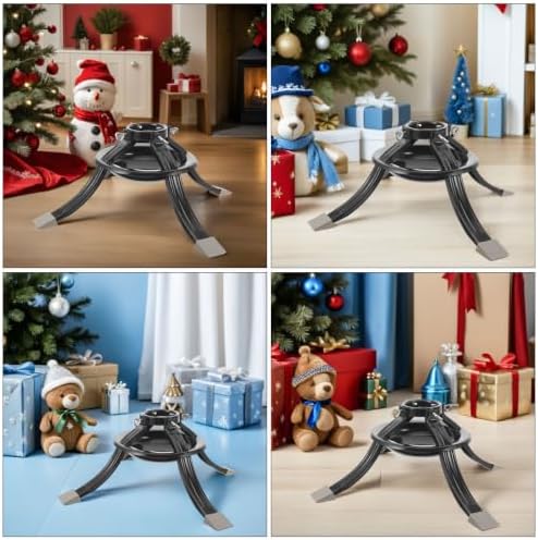 GALPADA Christmas Tree Holder Base Heavy Duty Wrought Iron Stand
