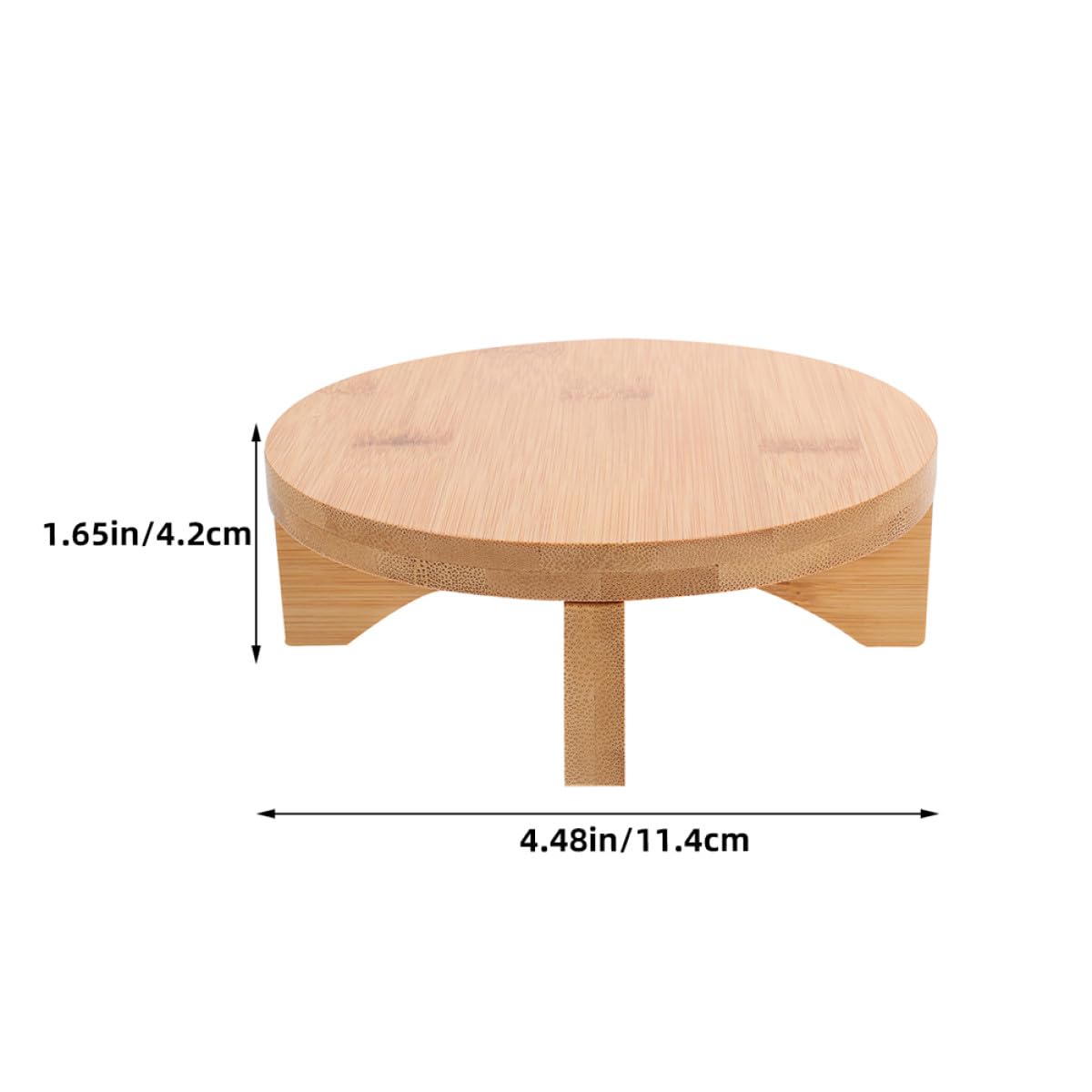 Sewroro Plant Stand Pedestal Riser 11.4-inch round Wooden Flower Pot Display Base Indoor Decorative Flower Stand for Tabletop Home Office