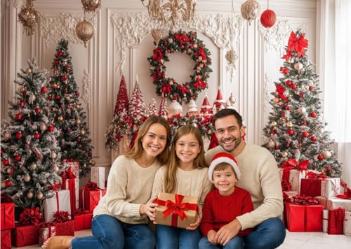 8x6ft Christmas Fireplace BackdropsChristmas Decor Photo Prop Holiday Family Party Birthday Baby Shower Decoration Photo Booth Props D785 - size: 8x6ft