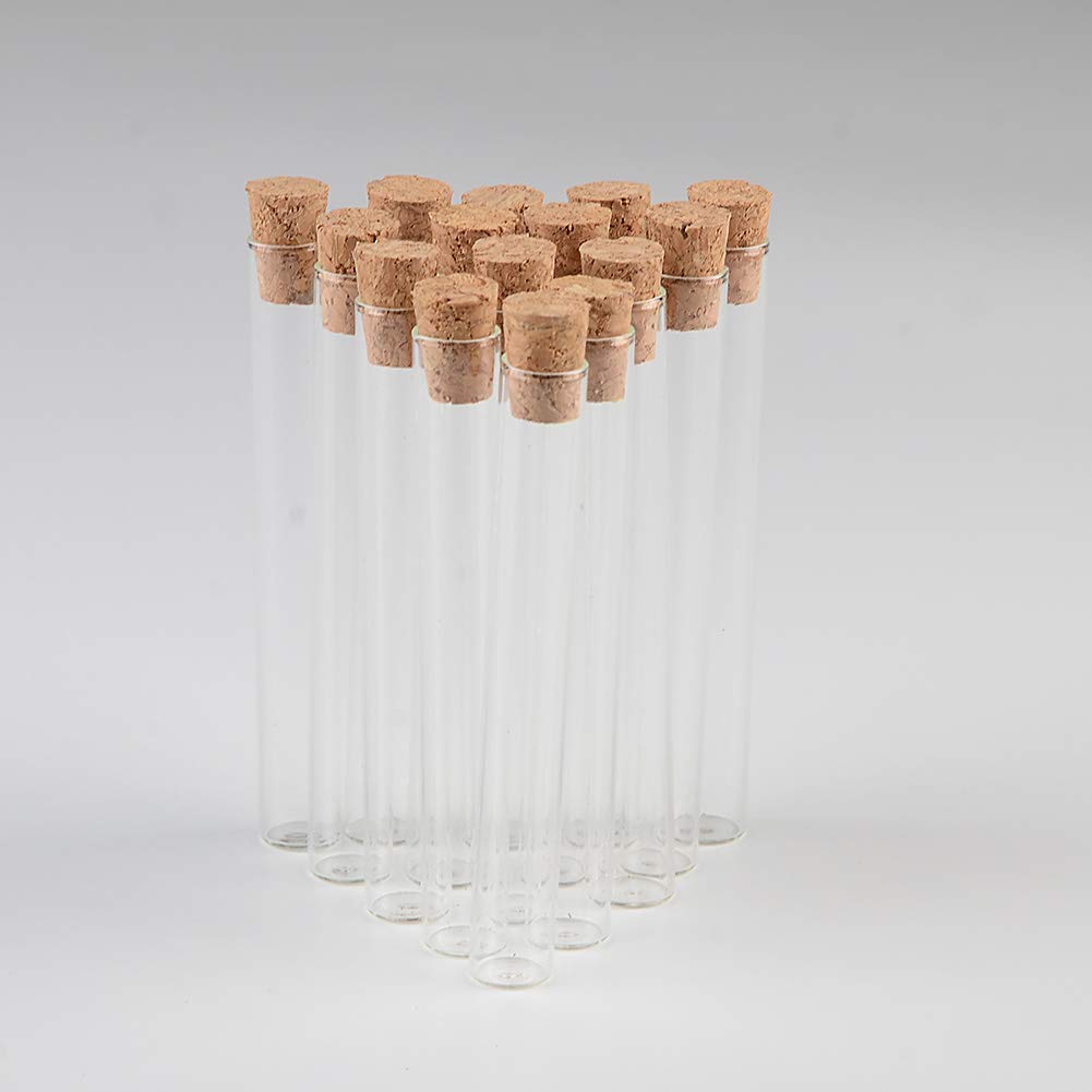 TAI DIAN Mini 4ml Small Glass Vials Jars Test Tube With Cork Stopper Empty Glass Transparent Mason Jars Bottles 100pcs(10x75mm-shiguan)