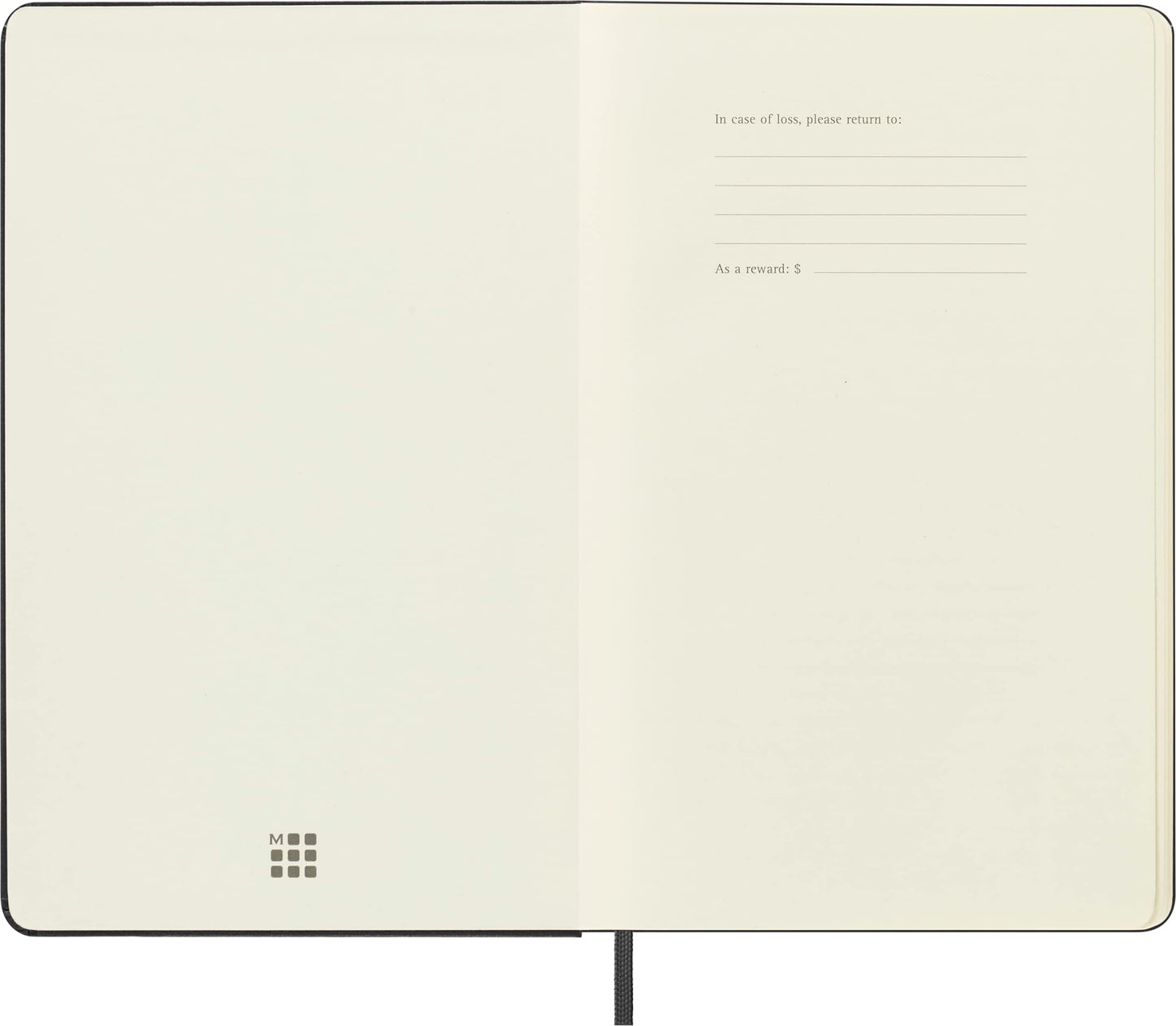 Moleskine Classic Notebook, Large, Plain, Black, Hard Cover (5 x 8.25)
