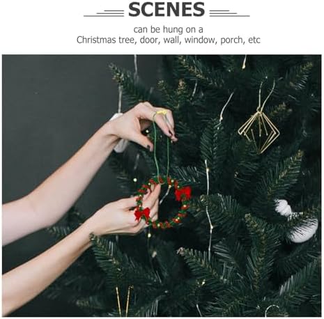 Gadpiparty 200pcs Christmas Decoration Hangers Snap Locking Rope Ornament Hooks for Xmas Tree Holiday Displays Easy to Install Hanging Tag Ties for Wreaths
