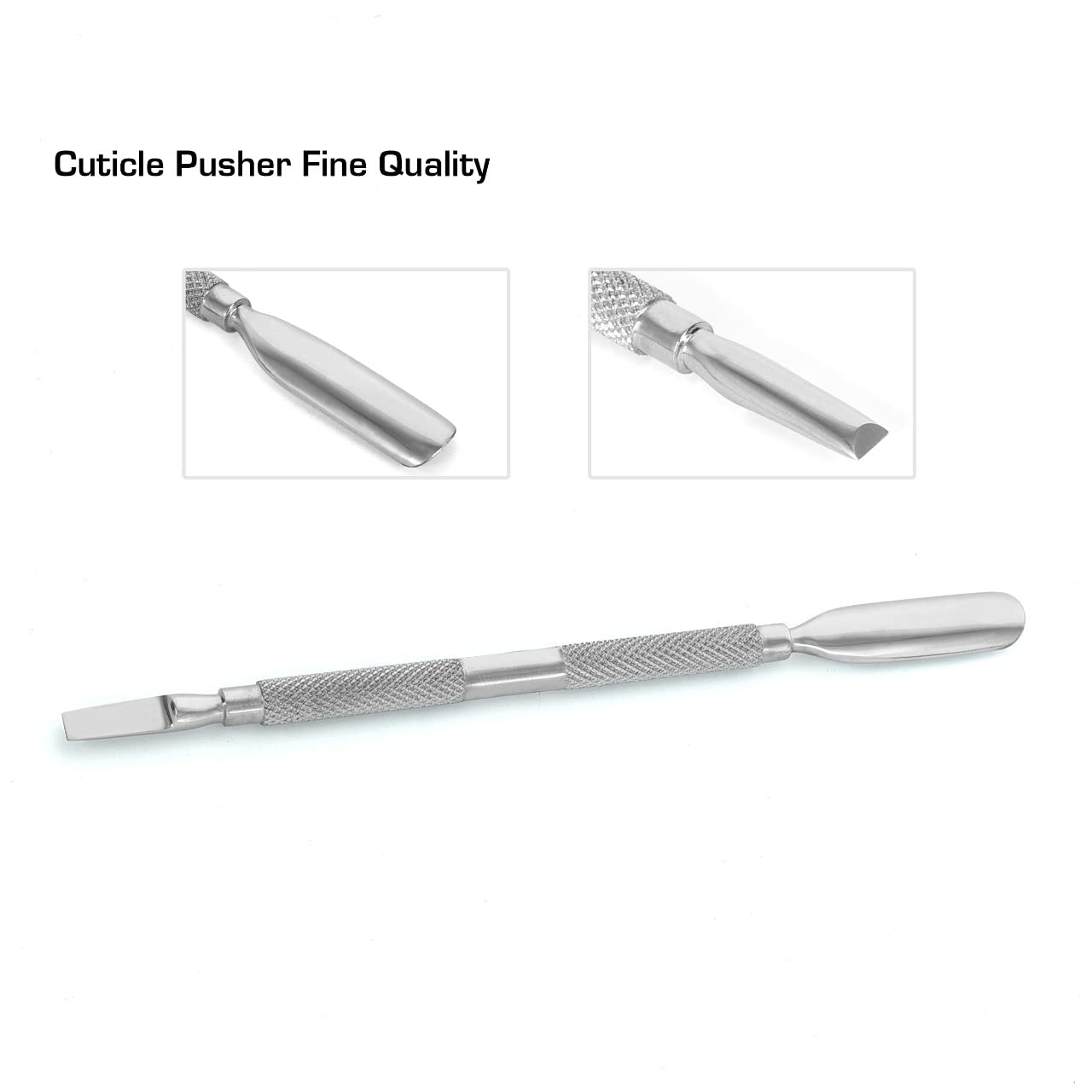 EAGERBEAUTY Cuticle Pusher and Spoon Nail Cleaner - Professional Grade Stainless Steel Cuticle Remover and Cutter - Reliable Manicure and Pedicure Tool - Fingernails and Toenails (Type A)