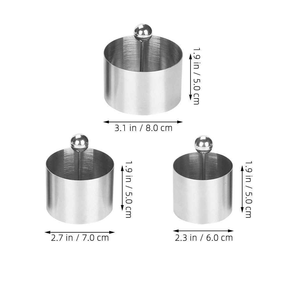 CONGARTENO Round Cold Dish Mold Stainless Steel Kitchen Utensil for Cold Dish Shaping Dessert Mold Baking Tool with Press Plate