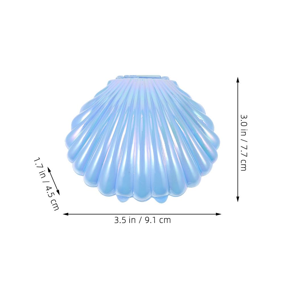 VOSAREA Sea Shells Candy Boxes 30pcs Seashell Party Favor Containers Clam Treat Holders Plastic Chocolate Box for Wedding Birthday Shower Decorations Supplies Sky-blue