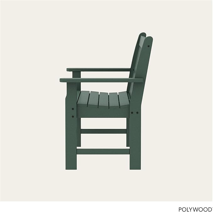 POLYWOOD Vineyard 48" Outdoor Patio Bench, Green