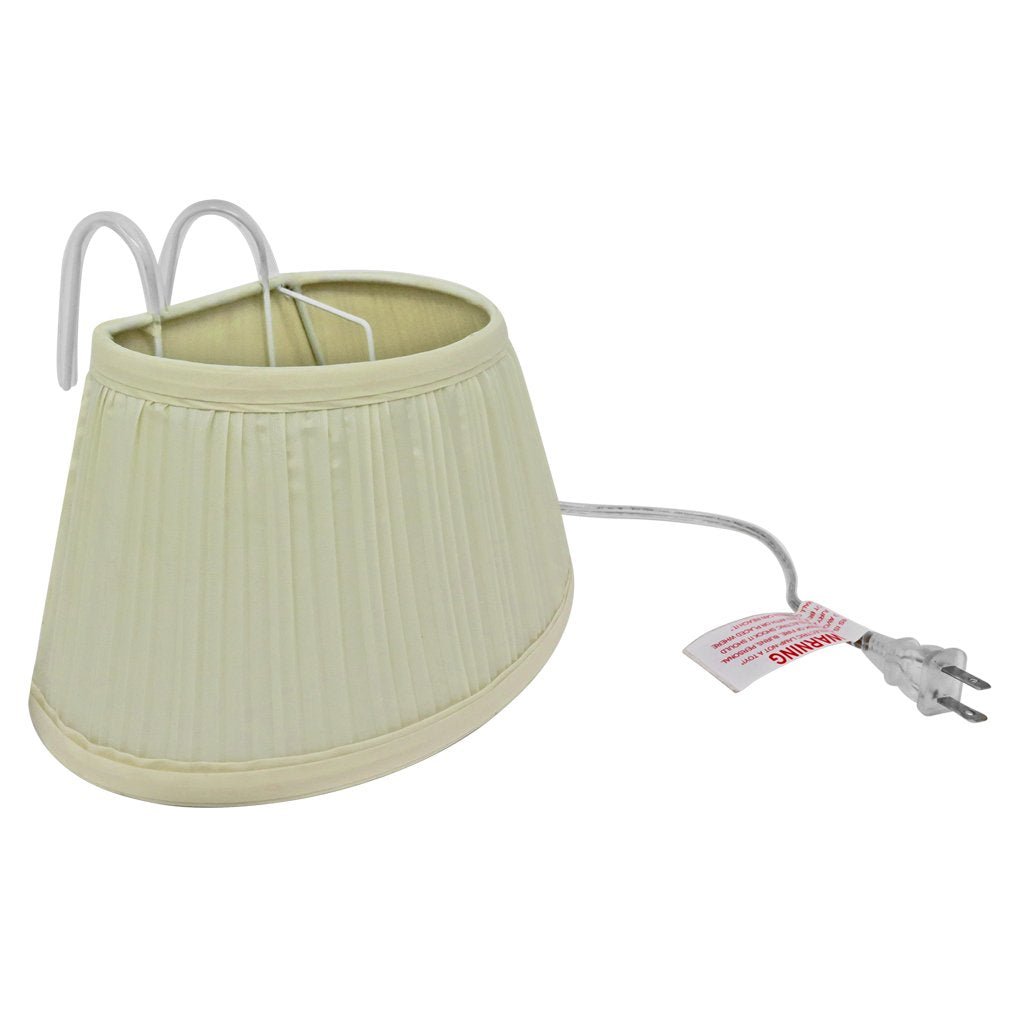 Evelots Bed Headboard Reading Lamp Book Light (2Pack) Soft Fabric Shade-Easy ON/OFF Pull Cord