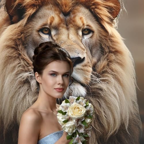 Creative Animals Lion Backdrop Background for Photography 5x7ft Photobooth Professional Photo Backdrop Curtains Video Photography Studio Photo Backgrounds Banner Booth Background Screen Parties - color: Creative Animals Lion