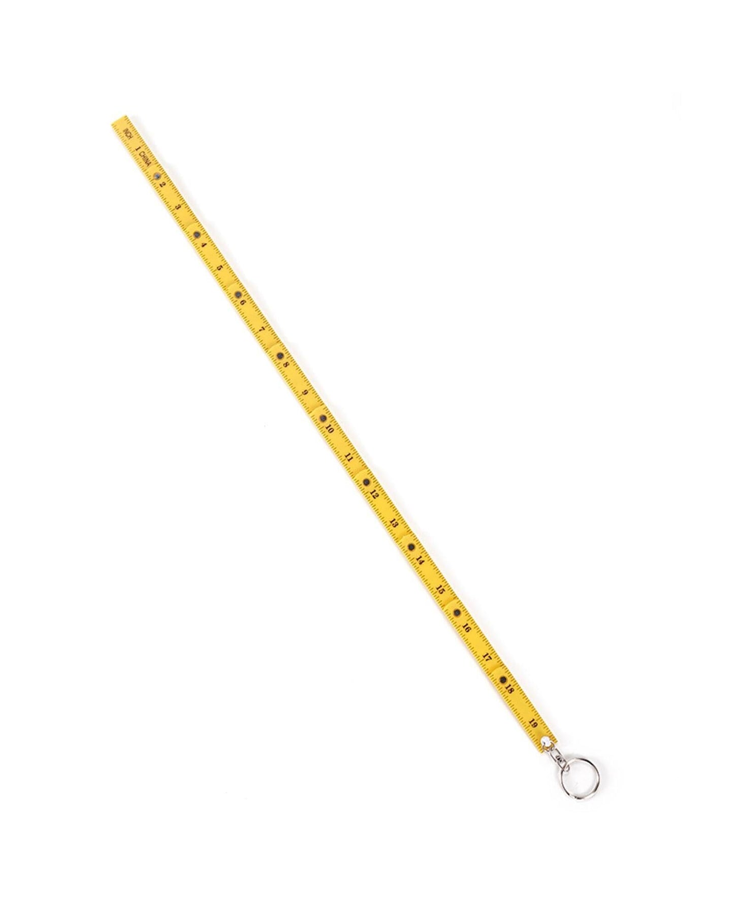 MSR Imports Mini Keychain Ruler - Fold Up Portable Measure Tool - Set of 2,Yellow