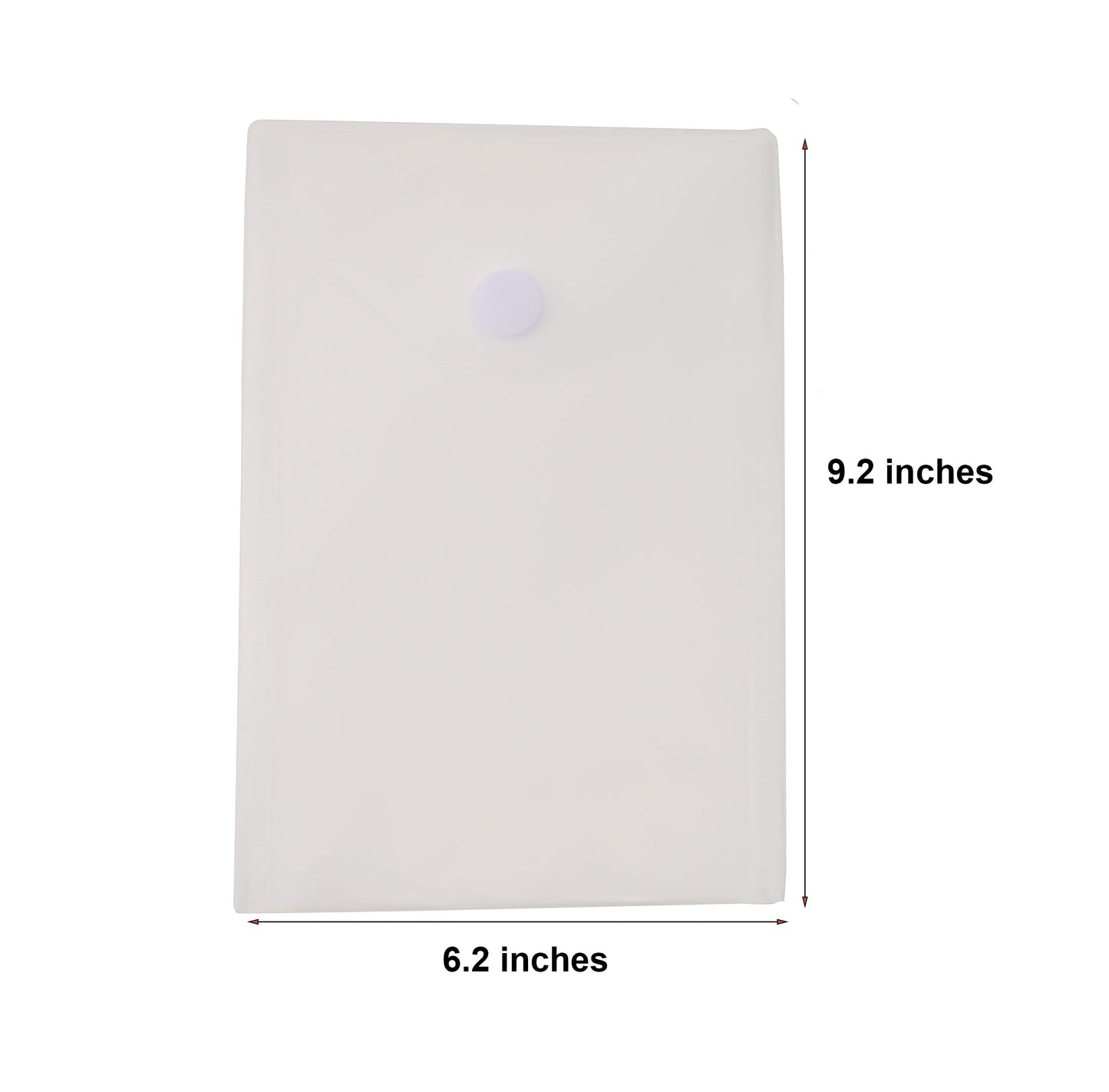 YESSART 6’’ x 9’’ Vertical Clear Plastic Envelopes Receipt Stickers File Storage 40 Pack Hook Loop Closure